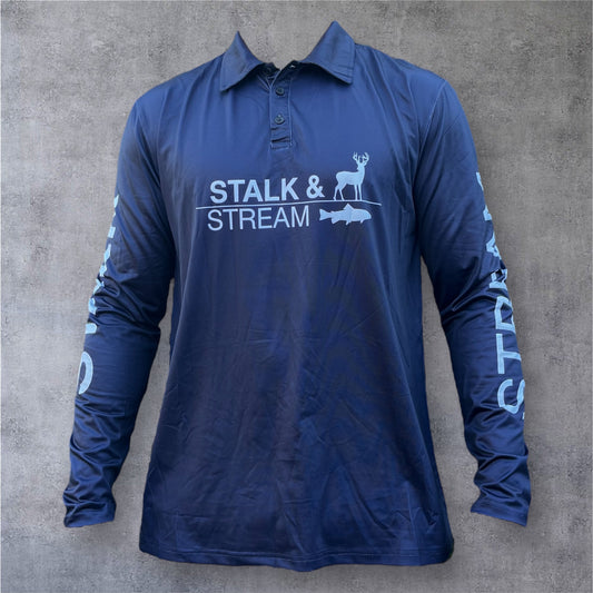 Stormfront - Navy Blue - Collared - Outdoor Performance Shirt. 1 week wait (pre order)
